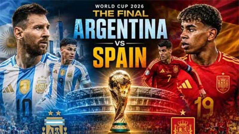 Chung kết World Cup 2026 giữa Argentina và Tây Ban Nha dự kiến diễn ra tại New York New Jersey Stadium vào ngày 19/7/2026.