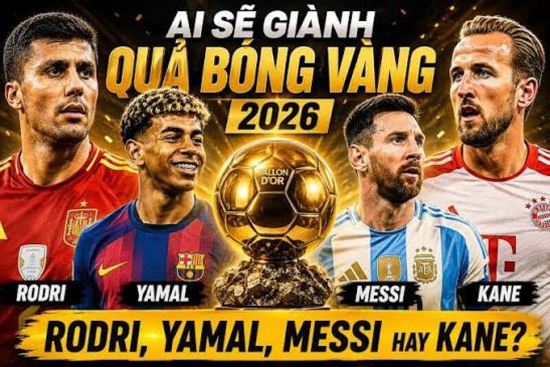 Kane nhỉnh hơn về thống kê, Rodri có lợi thế ở World Cup, còn Yamal sở hữu bộ danh hiệu cân bằng