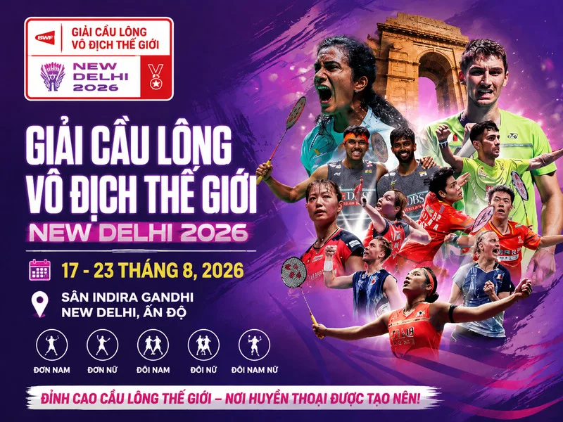 Giải cầu lông vô địch thế giới là sân khấu danh giá quy tụ những tay vợt hàng đầu cùng các trận đấu giàu tính cạnh tranh.