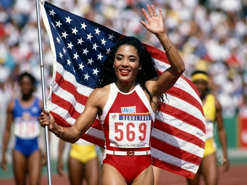Florence Griffith-Joyner vẫn giữ kỷ lục chạy 100m thế giới nữ với thành tích 10,49 giây từ năm 1988.